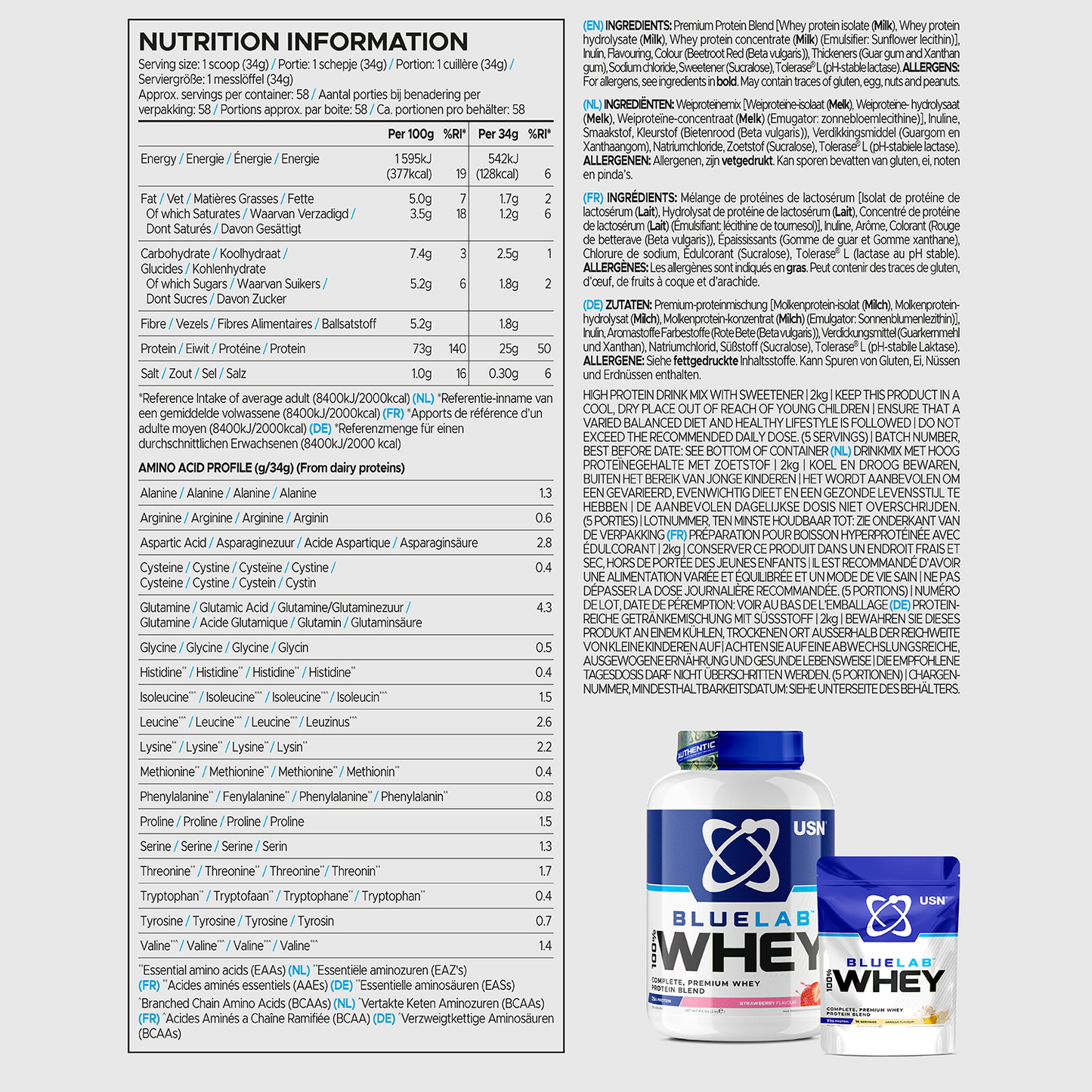 BlueLab Whey Protein Powder