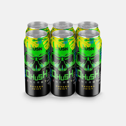 QHUSH Energy Drinks (6 x 500ml)