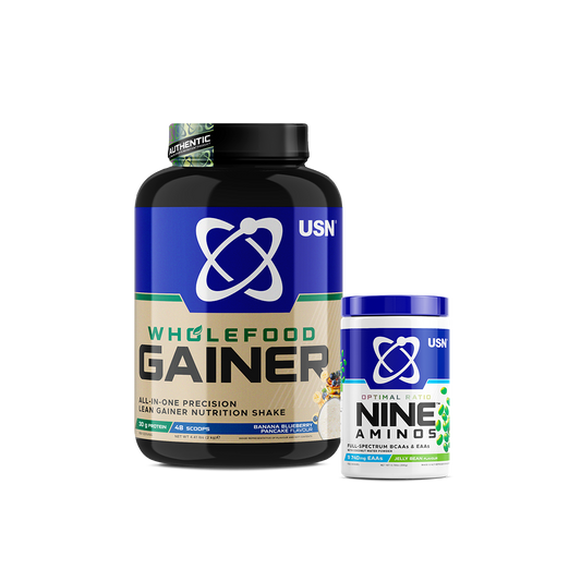 Wholefood Gainer 2kg & Nine Aminos Jelly Bean Bundle