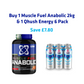 Mass Gainer Bundle 2kg | Muscle Fuel Anabolic 2kg + Qhush Energy Can 6 Pack