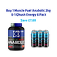 Mass Gainer Bundle 2kg | Muscle Fuel Anabolic 2kg + Qhush Energy Can 6 Pack