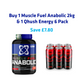 Mass Gainer Bundle 2kg | Muscle Fuel Anabolic 2kg + Qhush Energy Can 6 Pack