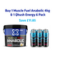Mass Gainer Bundle 4kg | Muscle Fuel Anabolic 4kg + Qhush Energy Can 6 Pack