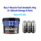 Mass Gainer Bundle 4kg | Muscle Fuel Anabolic 4kg + Qhush Energy Can 6 Pack